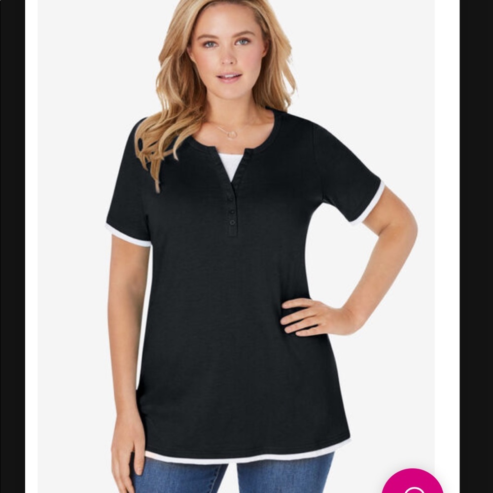 Woman Within Layered-Look Tee
